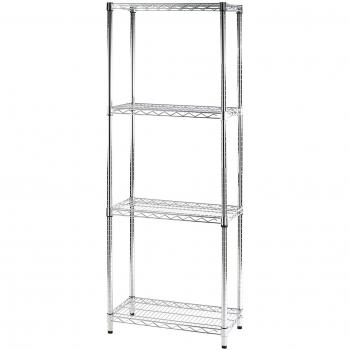 Estantería Metálica Archimede 4 Estantes Cromada 35x60x168 cm para Cocina, Baño, Garaje y Vestidor