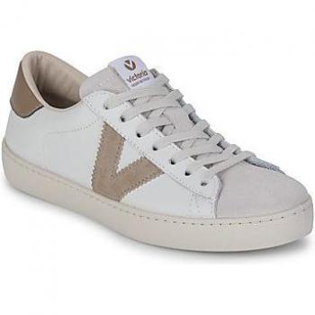 Victoria - Zapatillas de piel Berlin blanco para mujer