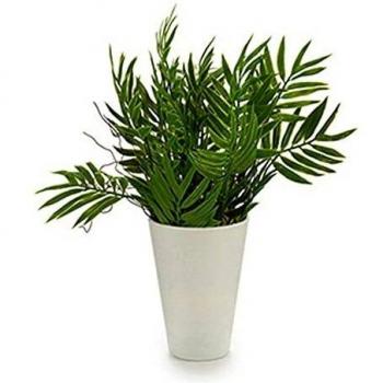 Ibergarden S3602947 Maceta, Blanco, 13 x 25 x 13 cm