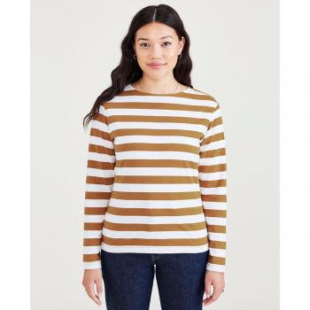 Camiseta de mujer Dockers de manga larga y cuello barco
