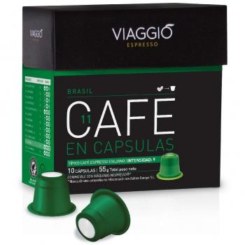 VIAGGIO ESPRESSO - 120 Cápsulas de Café Compatibles con Máquinas Nespresso - BRASIL