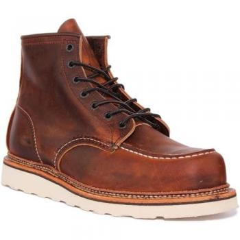 Red Wing 1907 Heritage Men's 6 Moc Toe Boot in Copper Rough & Tough Leather, Size UK 8.5 / EU 42.5 / US 9.5