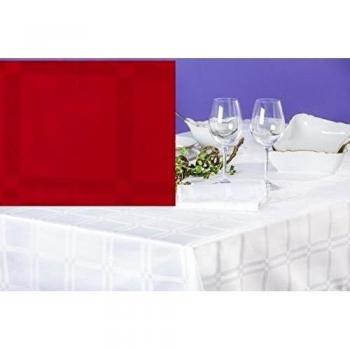 Brandsseller Mantel antimanchas de jacquard a cuadros, color rojo, tamaño: 140 x 170 cm