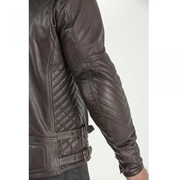 Overlap Chaqueta de Moto Barry, Marrón, XXL