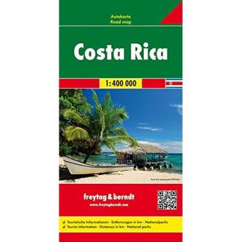 Costa Rica, mapa de carreteras. Escala 1:400.000. Freytag & Berndt.: Wegenkaart 1:400 000 - AA.VV