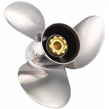Solas 3-Blade Propeller, Pressed Rubber Hub / Stainless Steel, 13 dia x 21 pitch, Right Hand