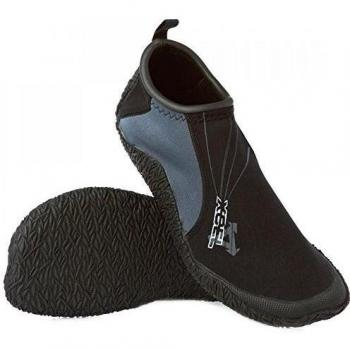 Xcel 1 mm Reef Walker Botas de Neopreno/Aqua zapatos de playa en color gris y negro, negro