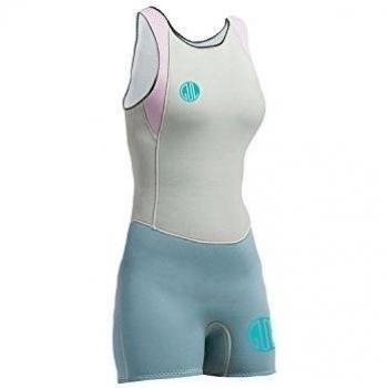Gul Womens Surflite 3mm F/L SDL T2 Shortjane 2017 - Bone/Acid Blue 6