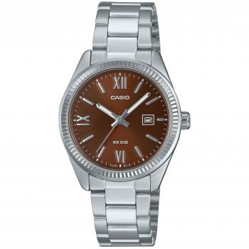 Casio Women's Stainless Steel Quartz Analog Watch with Brown Dial LTP-1302DD-5AV