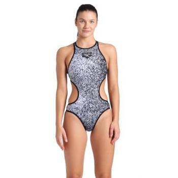 Bañador de mujer Arena One Paints Tech Back sin costuras laterales