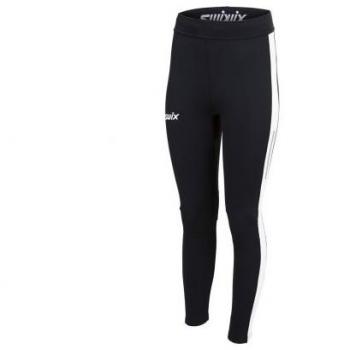 Mallas esquí de fondo SWIX Mallas cálidas Focus (Negro blanco brillante) Mujer