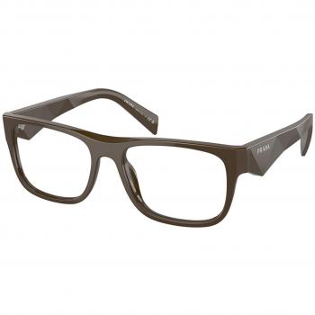 Prada PR 22ZV 15L1O1 Men's Eyeglasses Brown Size 55 - Blue Light Block Available