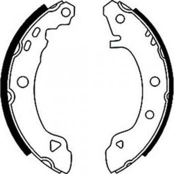 HELLA PAGID 8DB 355 001-111 Brake Shoe Set, Rear Axle
