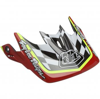 Troy Lee Designs D3 - Visera, Color Rojo
