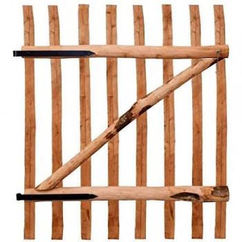 vidaXL Puerta para Valla de Jardín 100x120cm Madera Avellano Impregnada Marrón