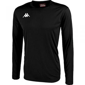 Kappa Rovigo LS Camiseta de equipación, Niños, Negro/Blanco, 12Y