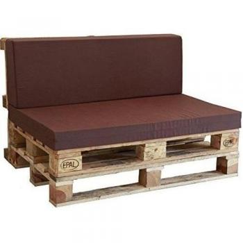 Asiento de Espuma para Sofá Palet - Microfibra Color Marrón- Densidad es D25 Media-semidura -