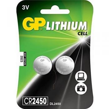 GP Lithium Cell CR2450 3V Twin Pack