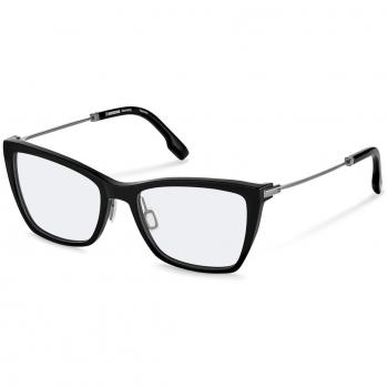 Rodenstock R8035 A Women's Eyeglasses Black Size 54 (Frame Only) - Blue Light Block Available