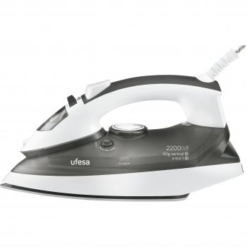 Ufesa PV1516 Axis Duraglide - Plancha de Vapor 2200W, Golpe de vapor 90gr/min, suela Duraglide cerámica, Vapor Contínuo 20gr/min, Triple Antical, Antigoteo, Depósito 250ml
