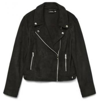 Cazadora Corta de Ante para Mujer Vero Moda Modelo 'JOSE', Color Negro, Talla XS