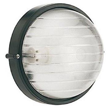 Plafón Grande E27 Industrial Redondo Negro para Exterior Sovil