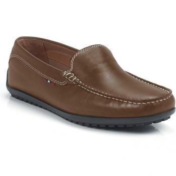 Mocasines de piel lisa color marrón NASIR-BROWN by Ortiz & Reed - Modelo exclusivo Nasir