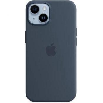 Funda de silicona con MagSafe para iPhone 14, Azul tempestad