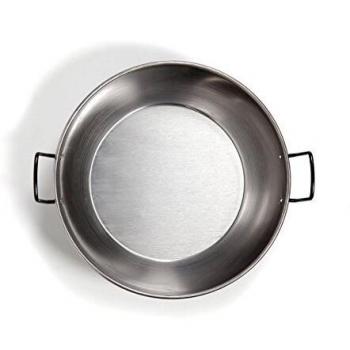 La Valenciana - Sartén con 2 asas, acero pulido, 40 cm