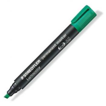 Lote de 10 unidades de Rotulador Staedtler Lumocolor 350 Verde con Punta Biselada