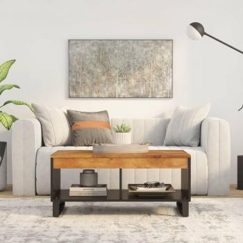 Mesa de centro de madera maciza mango 90x50x40 cm Marrón claro vidaXL