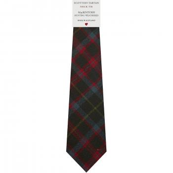 Mens All Wool Tie Woven Scotland - MacKintosh Hunting Weathered Tartan