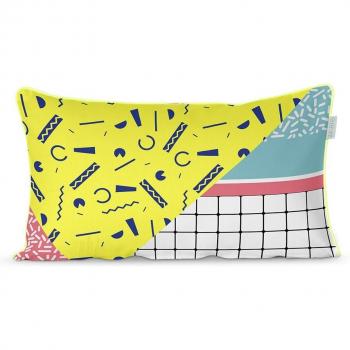 Funda de cojín HappyFriday HF Living Squiggles Multicolor 50 x 30 cm - Cuadrante Squiggles