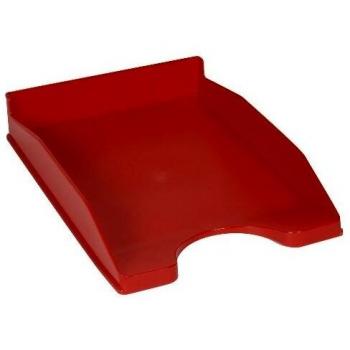 Q-Connect - Bandeja Sobremesa Plástico Rojo Opaco