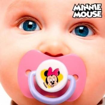 Kiokids 8919 - Set de 2 chupetes Baby Minnie de Disney. Tetinas de silicona. Especial bebés +3 meses