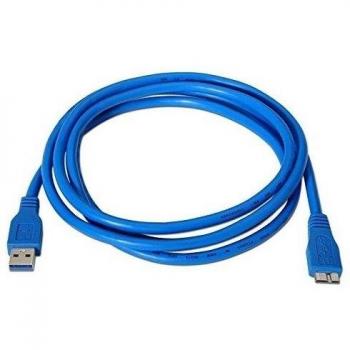 NanoCable 10.01.1101-BL - Cable USB 3.0 a micro USB 3.0, uso principal en moviles y camaras digitales, tipo A/M-Micro B/M, macho-macho, azul, 1mts [España]