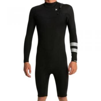 Traje Neopreno Hurley Air 2/2mm Manga Larga Cremallera Frontal Hombre 2023 - Negro - Talla M