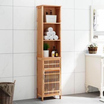 Mueble de baño madera maciza nogal 42x29x182 cm