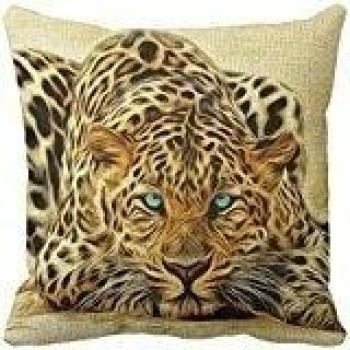 B Lyster shop Leopard #1747W Cotton & Polyester Soft Zippered Cushion Throw Case Pillow Case Cover