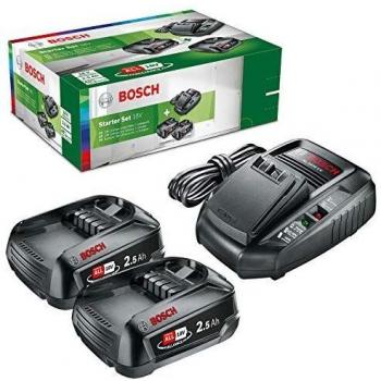 Bosch - Set básico de 2 baterías de 18 V y 2.5 Ah con cargador rápido compacto AL 1830 CV