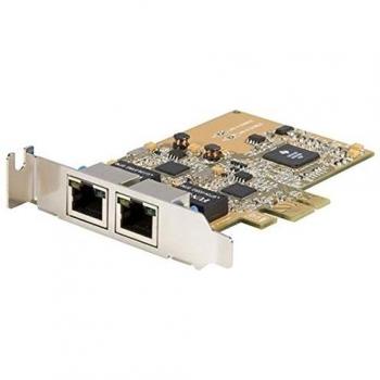 Startechcom dual port pci express gigabit ethernet nic network adapter card accesorio de red inalambrico pcie 1000 mbits 101001000 mbps realtek rtl8111c 74 mm
