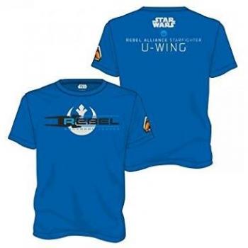 Star Wars Rogue One Escuadron Lider, Camiseta para Hombre, Azul, S
