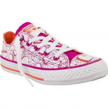 Converse - Zapatos de cordones de Lona para niña rosa magenta, color rosa, talla 34 EU