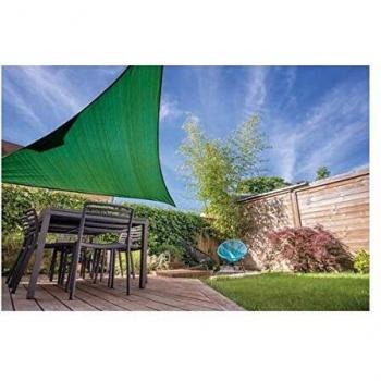 TOLDO Vela SOMBREO Polietileno Cuadrado 3,6 X 3,6 M Verde