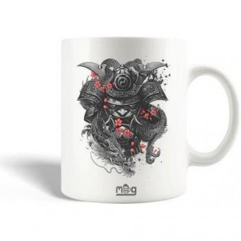Taza de Cerámica Calavera Mexicana - 30cl - Blanca - Apta para Lavavajillas - Redonda