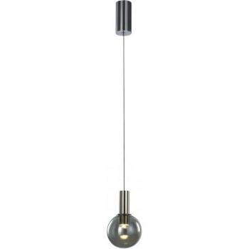 Lámpara colgante moderna Aria Chrome - Lámpara colgante LED moderna de cromo, blanco cálido 3000K, 84lm