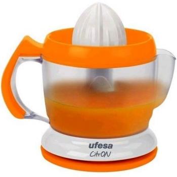 Ufesa EX4939 - Exprimidor, 40 W, capacidad de 0.6 L, color naranja y blanco