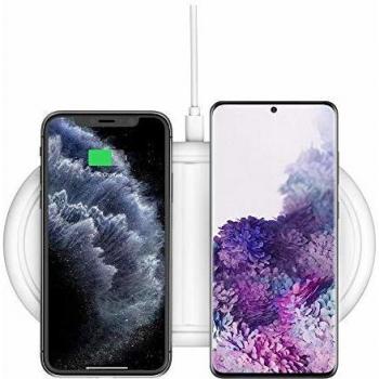 Kdely Cargador inalámbrico Rápido 2 en 1 Qi Wireless Charger 7.5W para iPhone 11/11 Pro/11 Pro MAX/XS/XS Max/XR/X/8/8+/Airpods Pro, Samsung Galaxy S20 ultra/S20/S20+/S10/S10e/S9/S8/S7/Note 10/10+/9/8