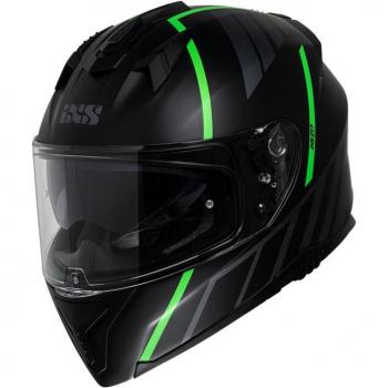 iXS Casco Integral 217 2.0 Negro Mate-Verde Fluo XL