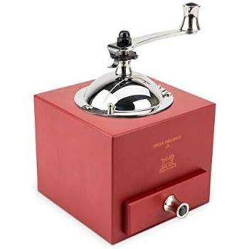 Molinillo de pimienta manual Peugeot Roellinger 13 cm en madera color rojo pimentón